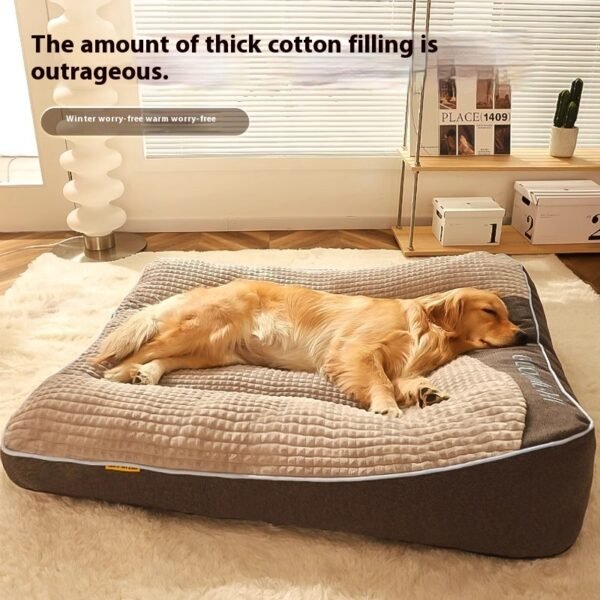Kennel Four Seasons Universal Medium Large Dog Pet Sofa Golden Retriever Mattress Nest Winter Warm - Image 4