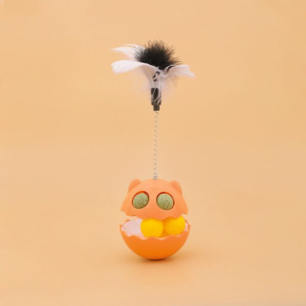 Cats Feather Toy Rotate Cat Tumbler Teaser Catmint Roller Track Ball Interaction Kitten Chasing Hunting Pets Toy Cats Treat Pet Products - Image 9