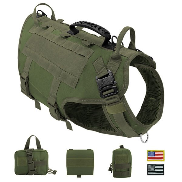 Malinois Large Dog Dog Hand Holding Rope Chest Vest Combat Clothes Dog Leash Dog Backpack Special Training Straps For Going Out - Image 4
