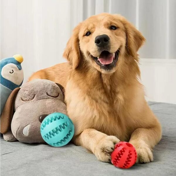 Dog Toys Treat Balls Interactive Hemp Rope Rubber Leaking Balls For Small Dogs Chewing Bite Resistant Toys Pet Tooth Cleaning Bite Resistant Toy Ball For Pet Dogs Puppy - Image 8