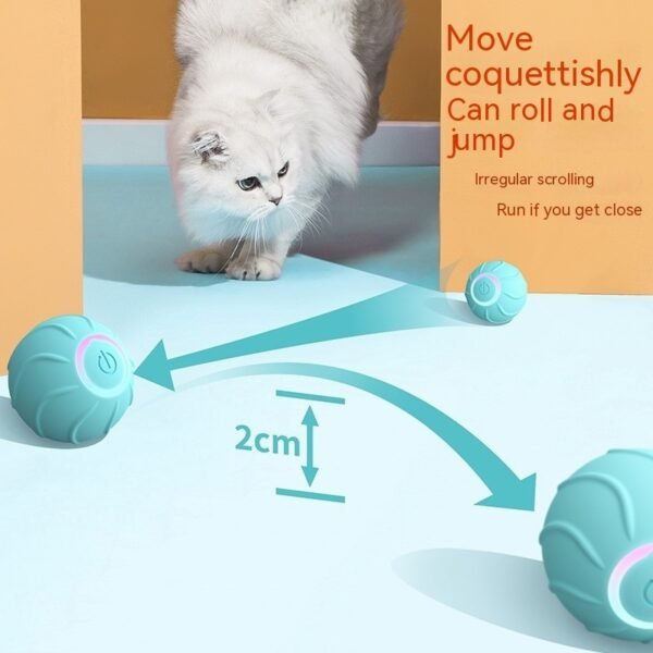 Smart Cat Toys Rolling Ball Pet Cat Owner Interactive Pets Toys Automatic Bouncing Ball USB Self Hi Teasing Kittens Jumping Ball - Image 4