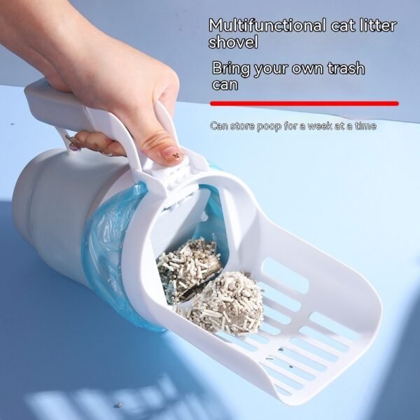Widen Cat Litter Shovel Scoop With Refill Bags Large Cat Litter Box Self Cleaning Waste Bin System - Image 3