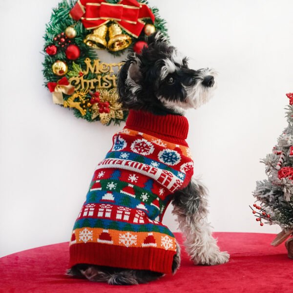 Pet Dog Christmas Turtleneck Sweater - Image 4