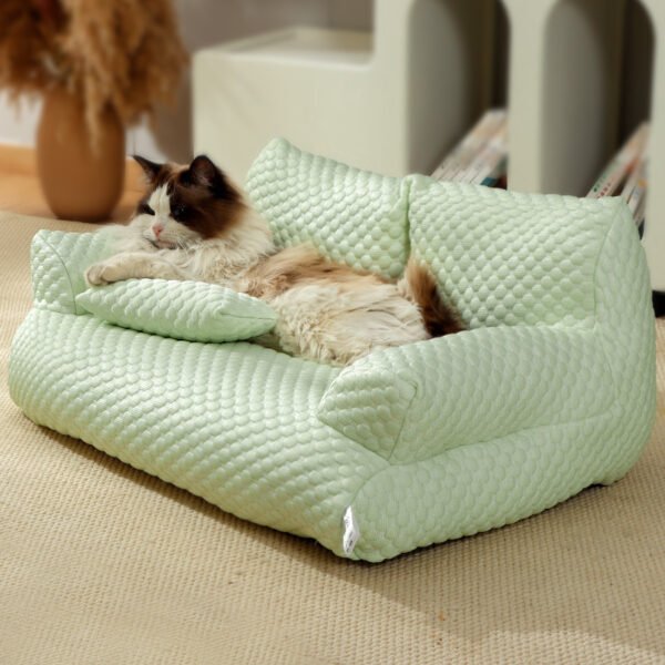 Pet Sofa Four Seasons Universal Removable And Washable Kennel Waterproof Breathable Ice Silk - Image 2
