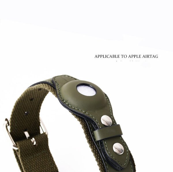 Airtag Pet Collar Tracker Protective Cover Leather Collar - Image 2
