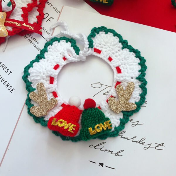 Wool Pet Collar Hand Woven Collar Christmas Pet Accessories - Image 3