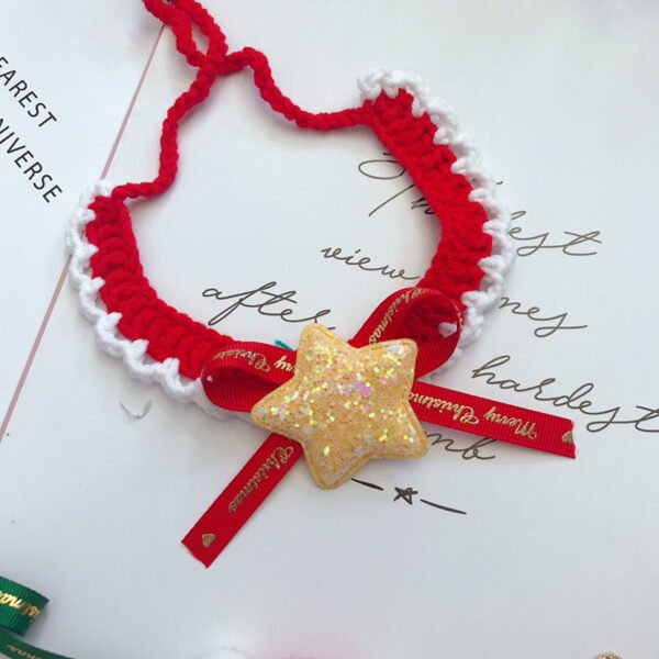 Wool Pet Collar Hand Woven Collar Christmas Pet Accessories - Image 9