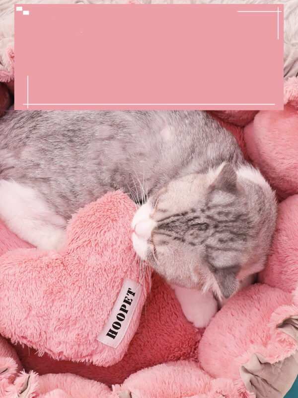 Four Seasons Universal Pet House Cat Dog Mat Bed Pink Petal - Image 2