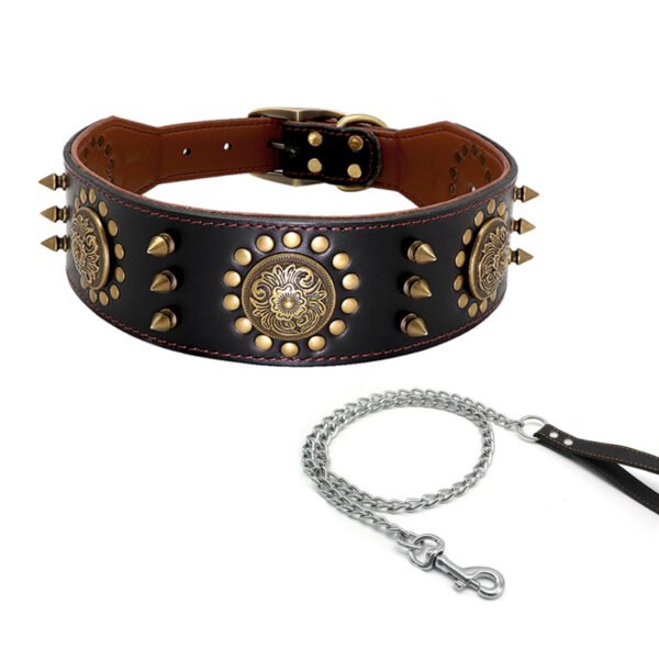 Studded Dog Collar Large Dog Anti-Bite Stud Dog Collar - Image 2