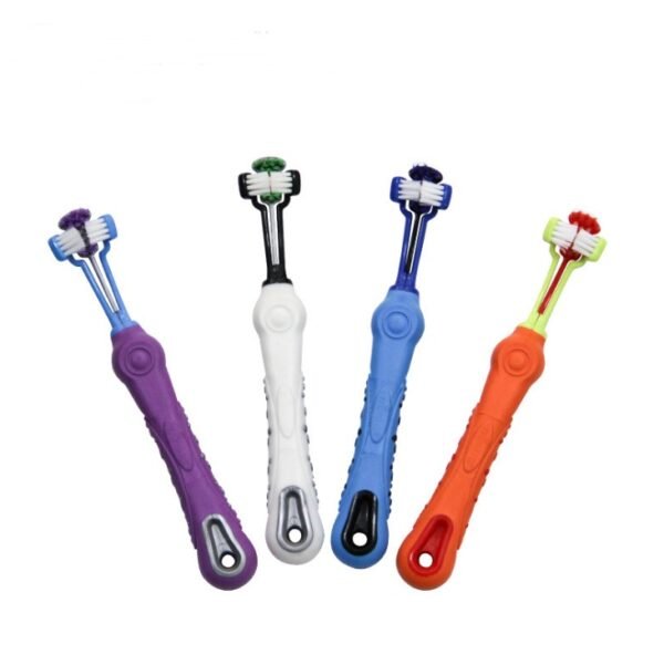 Three Sided Pet Toothbrush Dog Brush Bad Breath Tartar Teeth Care - Image 2