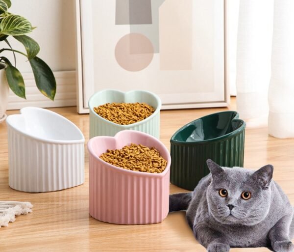 Pet Ceramic Bowl With Inclined Mouth Practical Durable Daily - Image 4
