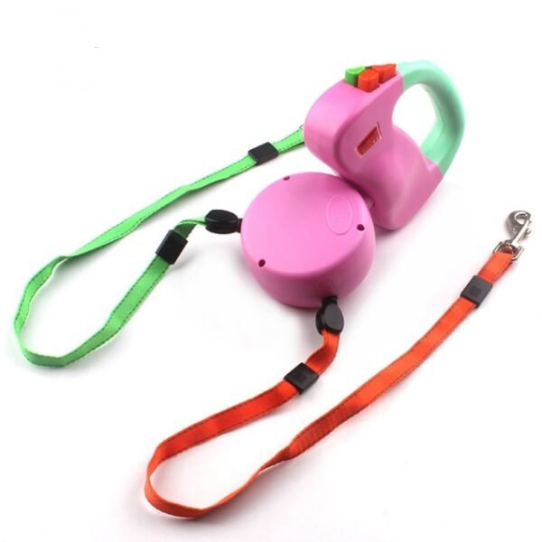 Retractable Dual-Leash Dog Walking Leash - Image 3