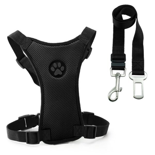 Dog supplies Breathable mesh chest straps Pet car safety chest back - Image 7