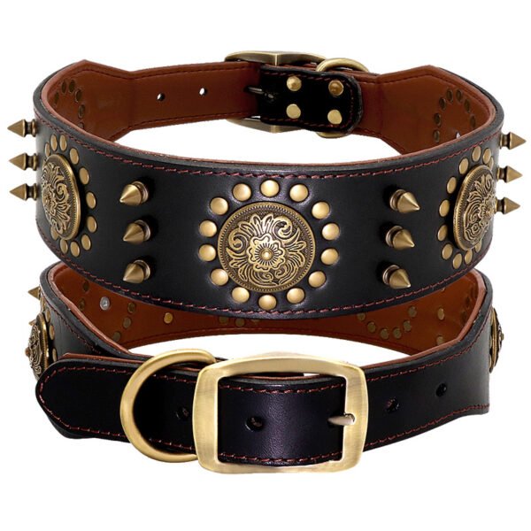 Studded Dog Collar Large Dog Anti-Bite Stud Dog Collar - Image 3