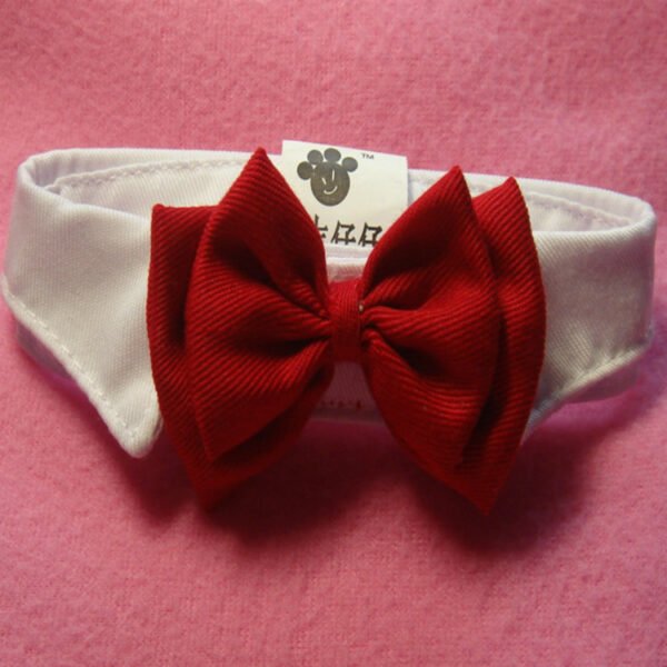 Pet Collar Pet Supplies Red Butterfly Festival Cotton Tie - Image 3