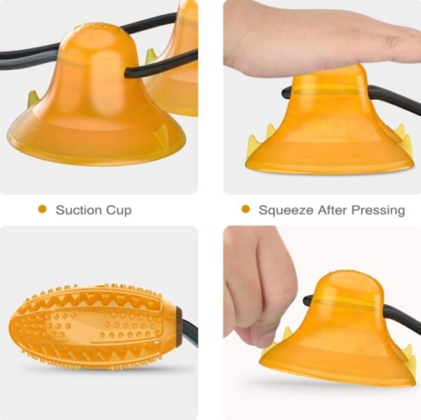 Multifunction Double Tug Rope Balls Sucker Toy Dog Molar Bite Toys - Image 7