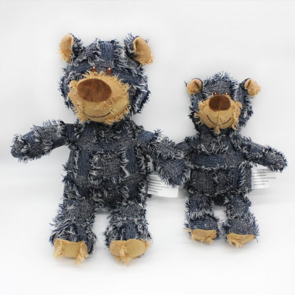 Cute Pet Dog Cat Plush Squeak Sound Toy Bear Shape Bite Resistant Molar Chew Toys - Image 3