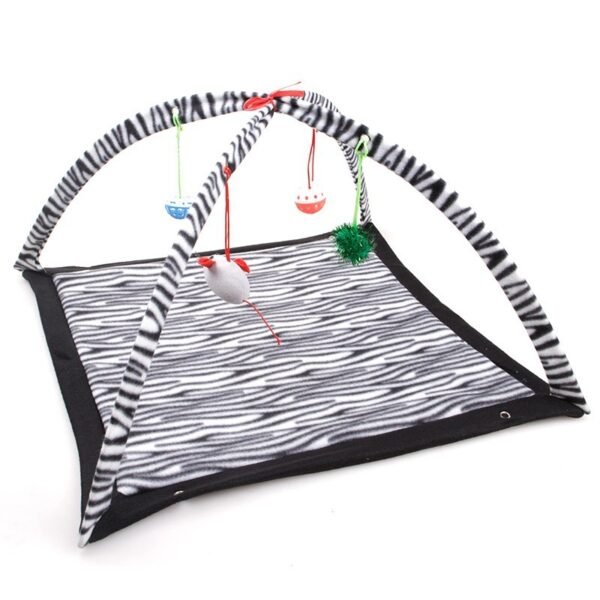 Cartoon Cat Play Tent Multifunctional Cat Hammocks Kitten Sleep Bed Foldable Cat Mat with Balls Cat Play House Toy - Image 3