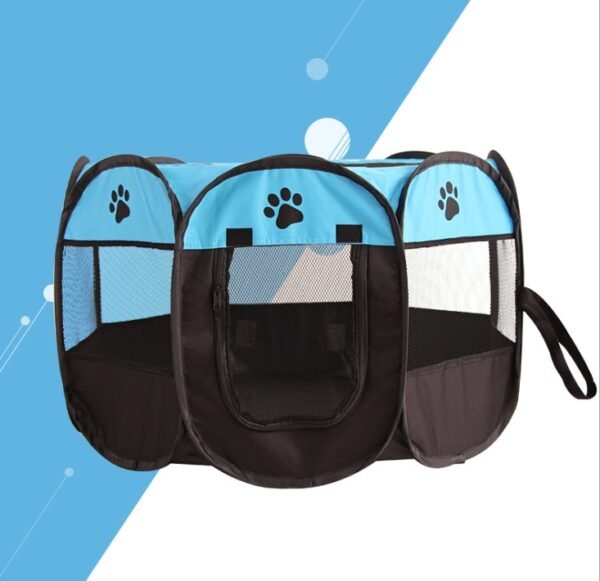 Fast folding octagonal pet fence, 600D Oxford cloth, waterproof and catching cat, dog cage, pet cage - Image 2
