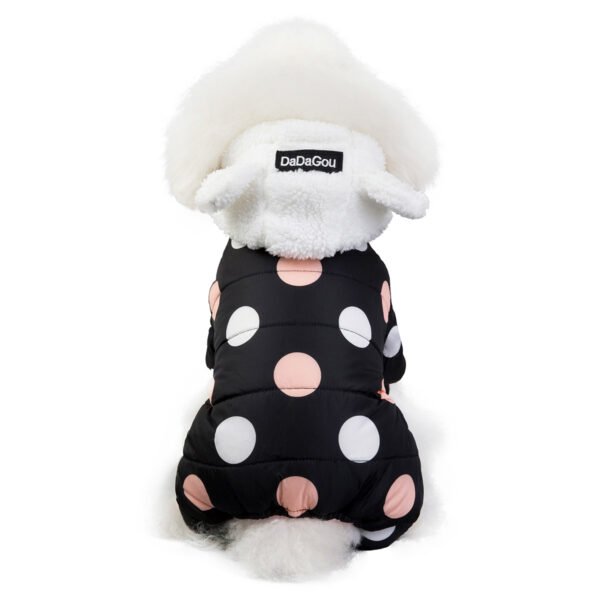 Warm big polka dot four-leg cotton jackets - Image 9