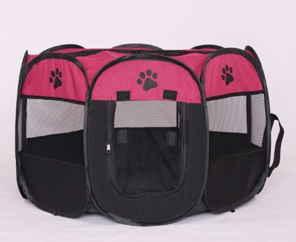 Fast folding octagonal pet fence, 600D Oxford cloth, waterproof and catching cat, dog cage, pet cage - Image 5