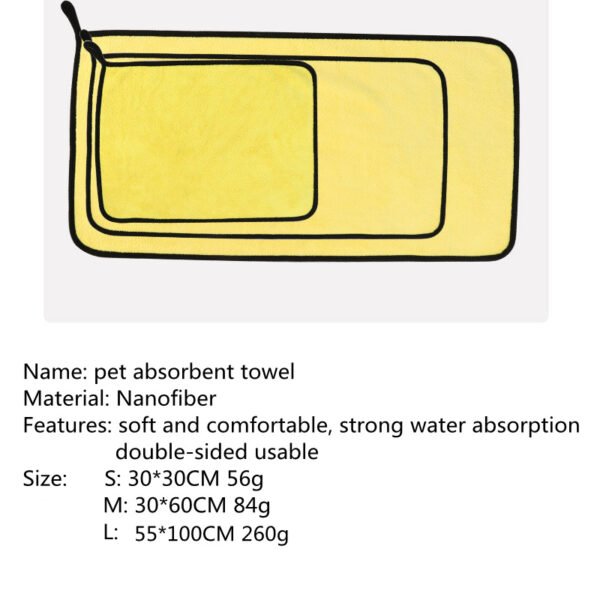 Pet Absorbent Towel Multi-size High Quality Pet Bath Towel - Image 5