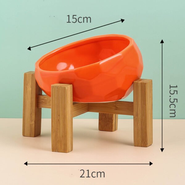 Pet Supplies Bowl Ceramic Cat Bowl Dog Bowl Oblique Mouth - Image 7