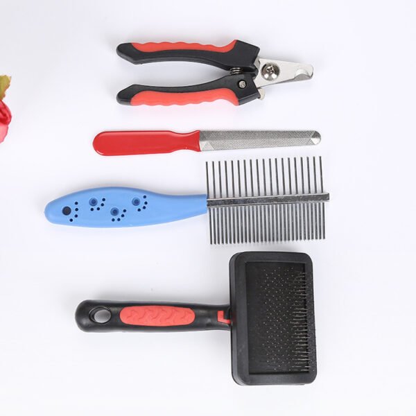 Pet Products Cat And Dog Comb Nail Clippers 4-piece Set - Image 2