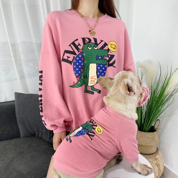Pet parent-child clothes than panda clothes printed dog clothes - Image 4