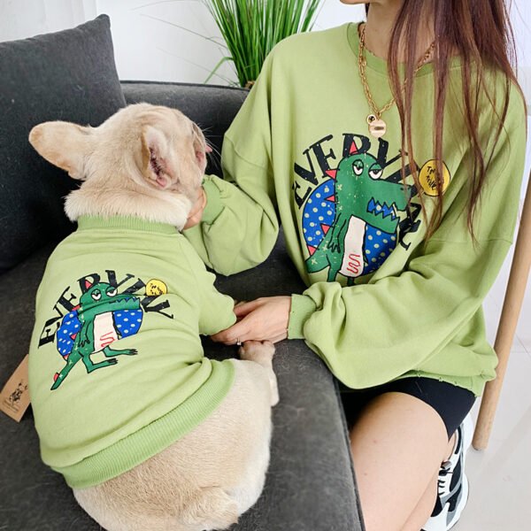 Pet parent-child clothes than panda clothes printed dog clothes - Image 3