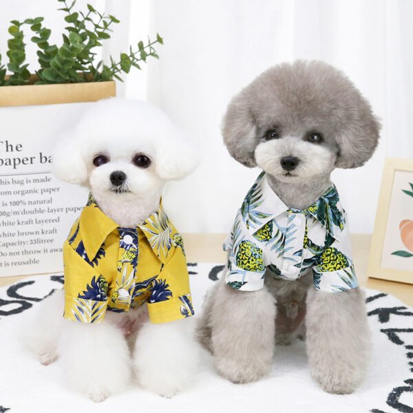 Pet Shirt Clothes Dog Hawaiian shirt Summer Thin Pet Clothes