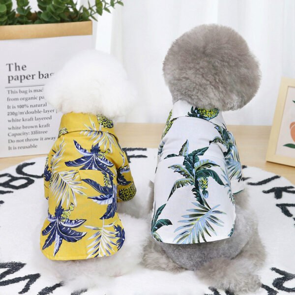 Pet Shirt Clothes Dog Hawaiian shirt Summer Thin Pet Clothes - Image 4