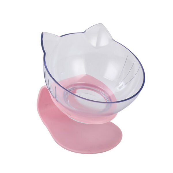 New Inclined Food Cat Dog Oblique Mouth Transparent Single Pet Bowl - Image 4