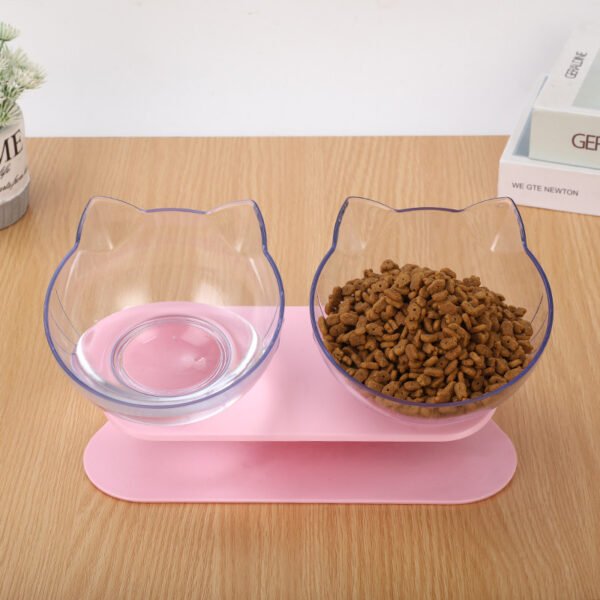 New Inclined Food Cat Dog Oblique Mouth Transparent Single Pet Bowl - Image 5