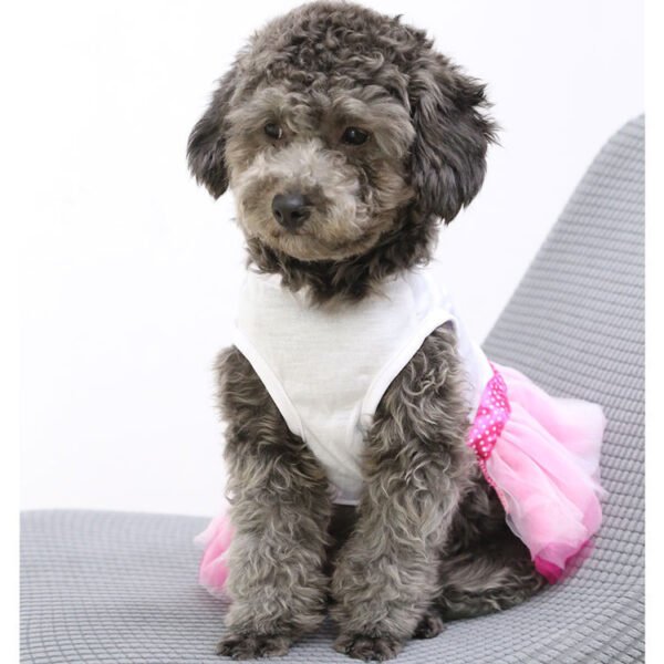 Pet Dog Lips Gauze Dress Princess Dress - Image 4