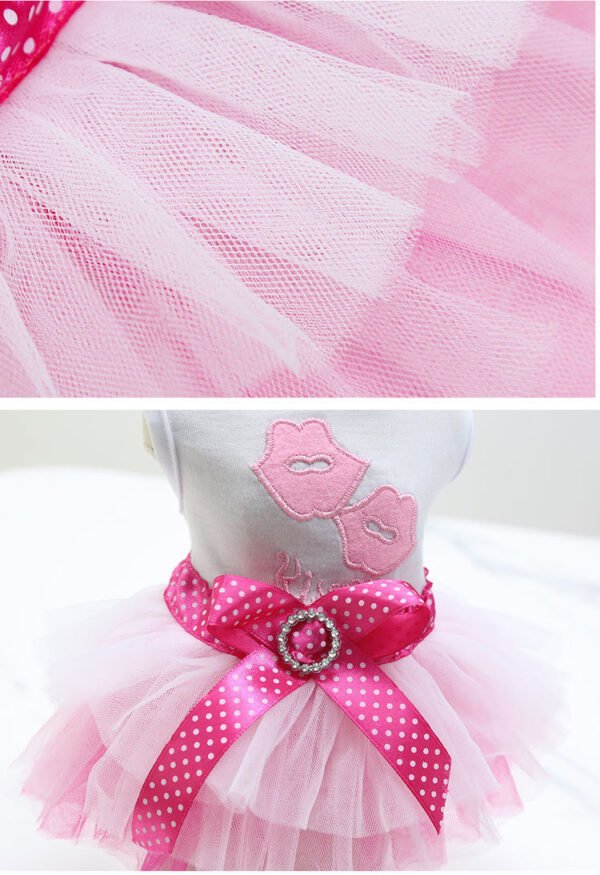 Pet Dog Lips Gauze Dress Princess Dress - Image 6