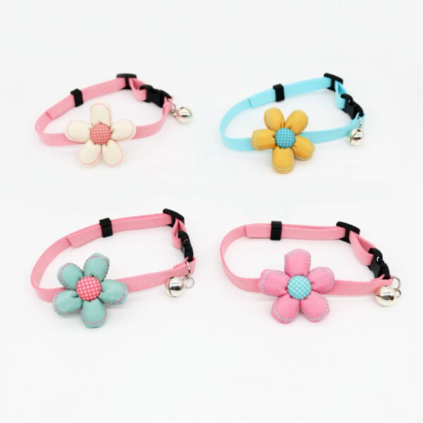 Pet Accessories Flowers Small Fresh Cat Bell Collar Teddy Small Dog Collar - Image 10