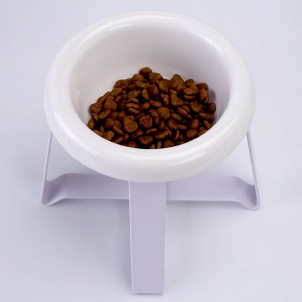Pet Bowls Creative Antislip Cat Feeding Bowl With Iron Stand 2 In 1 Pet Food Water Feeder - Image 3