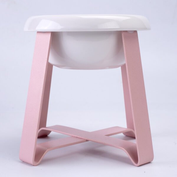 Pet Bowls Creative Antislip Cat Feeding Bowl With Iron Stand 2 In 1 Pet Food Water Feeder - Image 2