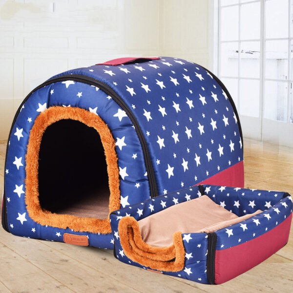 Pet Big Dog House Fully Removable And Washable Pet Kennel Cylinder Portable Dog House Golden Retriever Kennel - Image 3