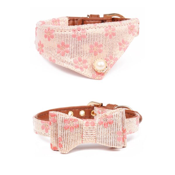 Pattern Dog Bow Collar Collar - Image 5