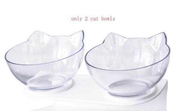 New Inclined Food Cat Dog Oblique Mouth Transparent Single Pet Bowl - Image 8