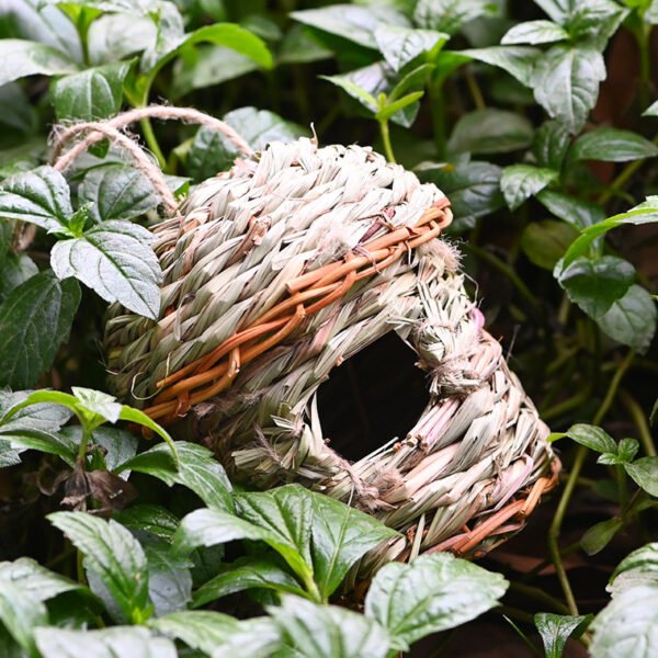 Creative Straw Birds Nest Handicraft Hand-Woven Straw Bird Cage - Image 3