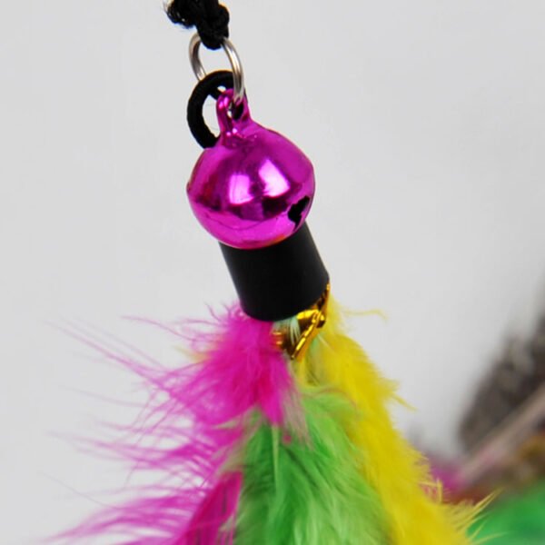 Pearl Bird Funny Cat Stick Feather Pet Toy Bell Funny Cat Stick - Image 3