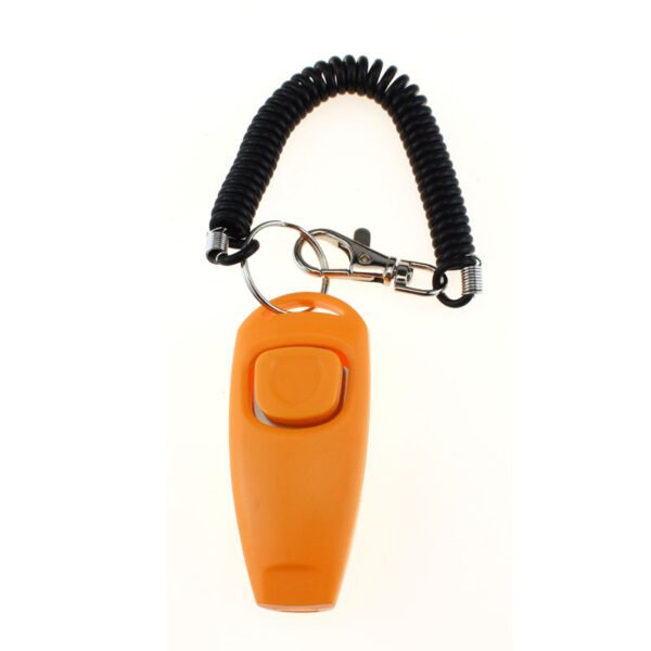 Two-in-one Clicker Pet Training Clicker Pet Clicker Whistle Dog Training Whistle Yellow Bracelet - Image 5