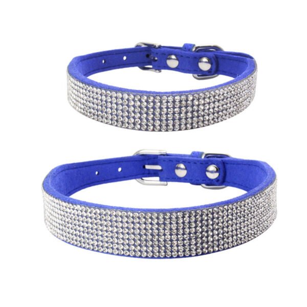 Shiny Rhinestone Hot Rhinestone Pet Collar Microfiber Durable Dog Collar - Image 7