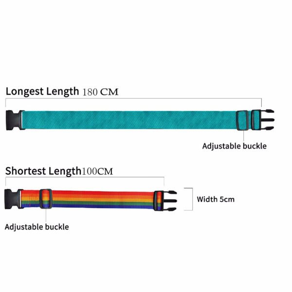 7 Colors Adjustable Nylon Lock Travel Luggage Straps Belt Protective Travel Accessories Suitcase Packing Belt - Image 4