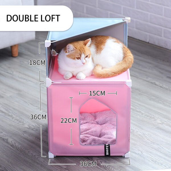 Warm Cat House Double Cat Villa Fully Enclosed - Image 5