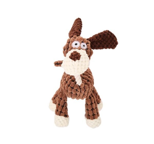 Pet Toy Donkey Shape Corduroy Chew Toy For Dogs Puppy Squeaker Squeaky Plush Bone Molar Dog Toy Pet Training Dog - Image 5