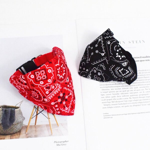 Pet Saliva Towel  Retractable Triangle Scarf Collar  Printed Triangle Saliva Towel  Pet Supplies - Image 5
